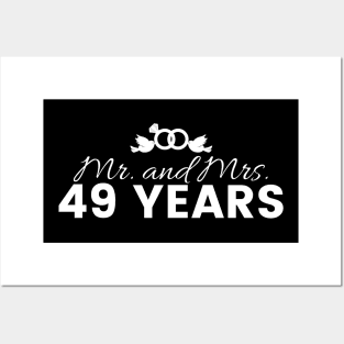 49th Wedding Anniversary Couples Gift Posters and Art